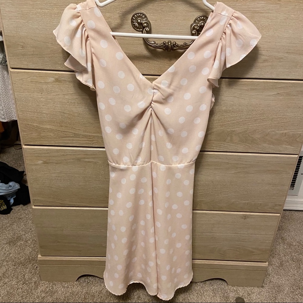 GB Blush Pink Polka Dot Dress